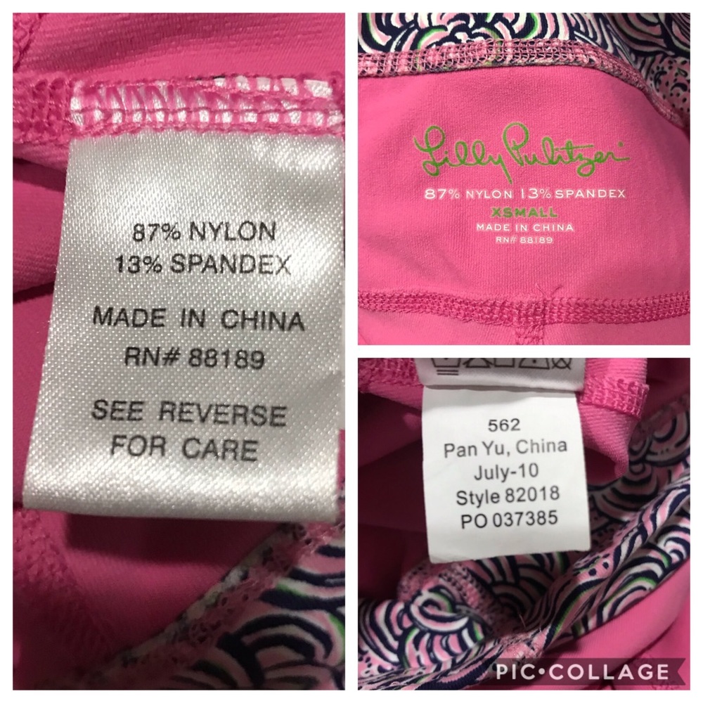 Lily Pulitzer Pink Cropped Capri Yoga leggings. - Picture 7 of 8